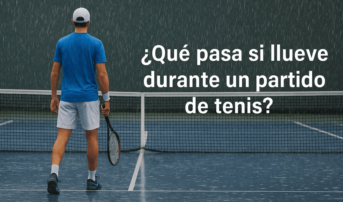 lluvia en el partido de tenis