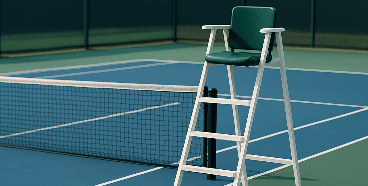 juez de línea, árbitro y supervisor en tenis